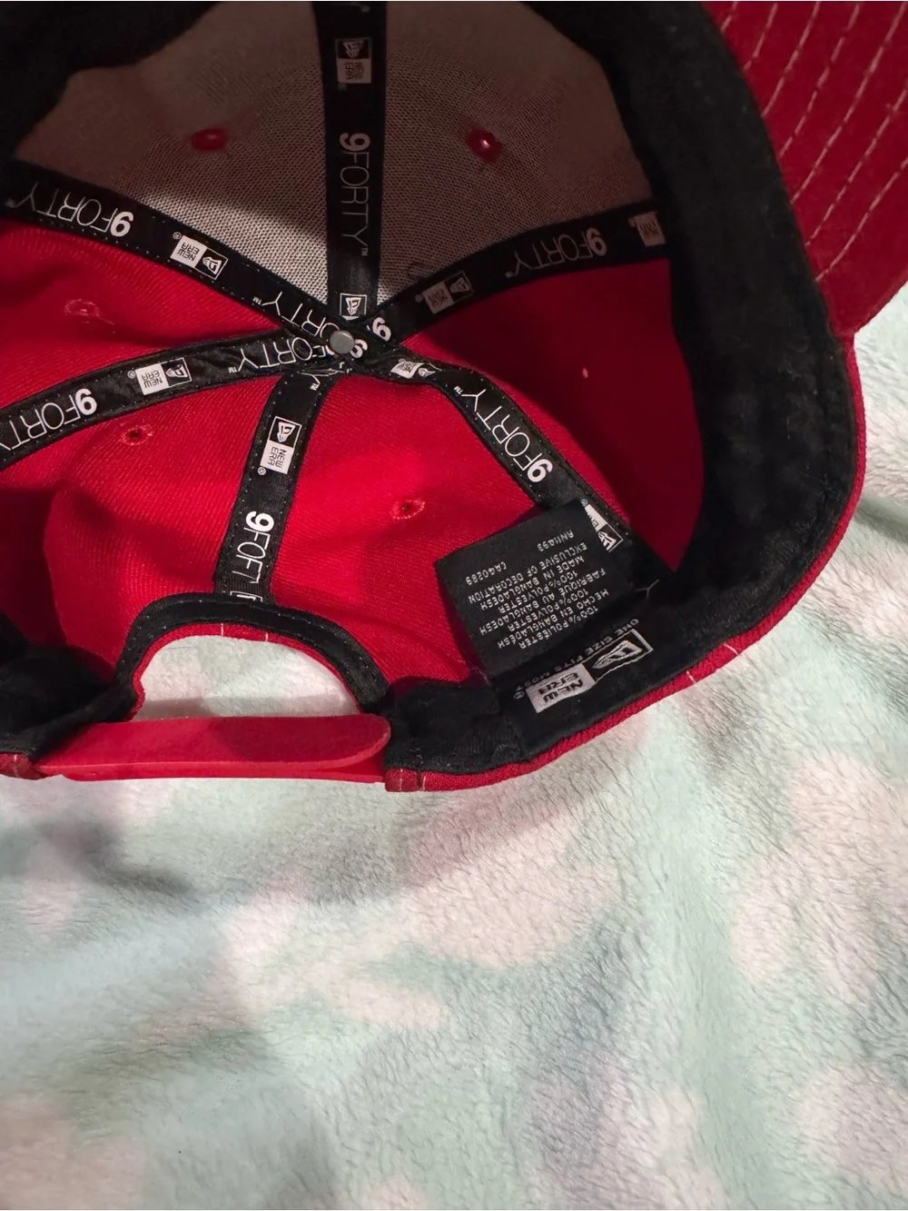 New Era Red SF Logo Baseball Cap with White Stitching